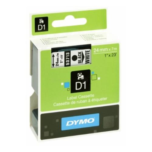 Dymo Etiketten schwarz auf weiss (53713 / S0720930), 24mm, laminiert