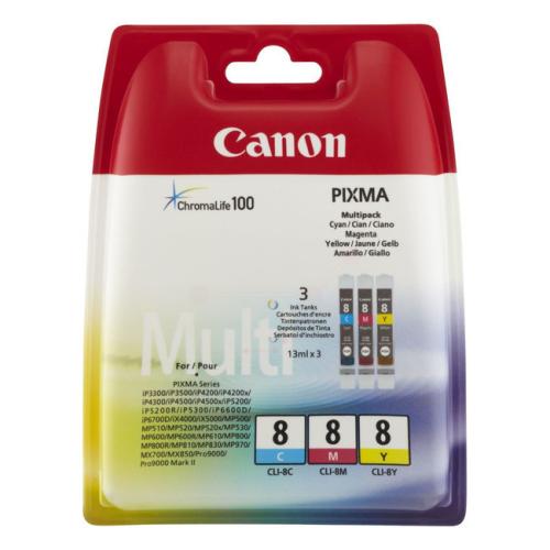 Canon Tintenpatrone Cyan / magenta / gelb (0621B029 / CLI8) (Multipack)