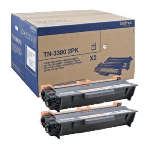 Brother Toner schwarz (TN3380TWIN / TN33802PK) (Doppelpack, hohe Kapazität)