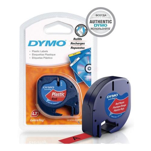 Dymo LetraTag Schriftband rot (91203 / S0721630)