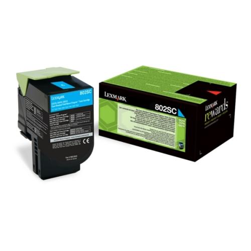 Lexmark Toner Cyan (80C2SC0 / 802SC) (Return)