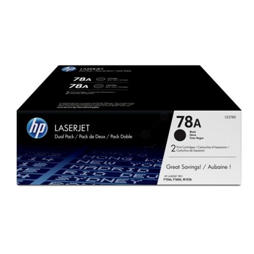 HP Toner schwarz (CE278AD / 78A) (Doppelpack)