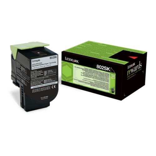 Lexmark Toner schwarz (80C2SK0 / 802SK) (Return)