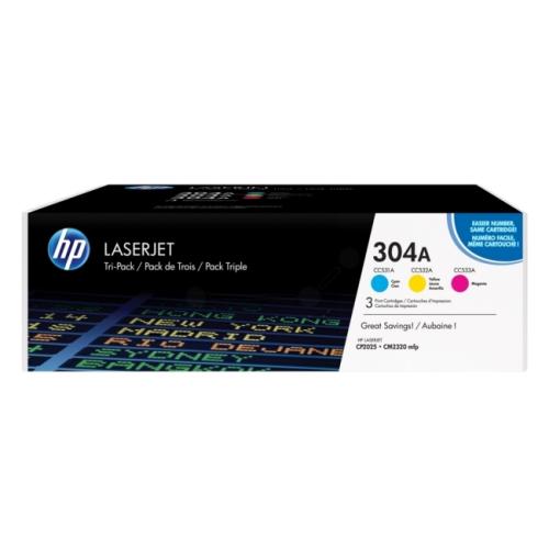 HP Toner Cyan / magenta / gelb (CF372AM / 304A) (Multipack)