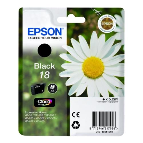 Epson Tintenpatrone schwarz (C13T18014012 / 18)