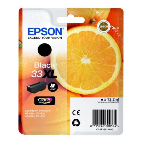 Epson Tintenpatrone schwarz (C13T33514012 / 33XL) (hohe Kapazität)