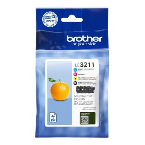 Brother Tintenpatrone schwarz / Cyan / magenta / gelb (LC3211VALDR /) (Multipack)