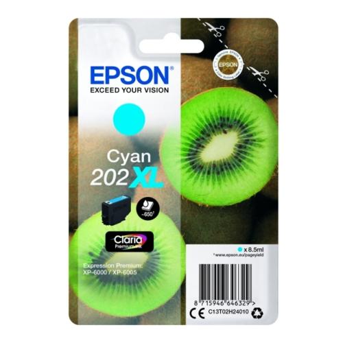 Epson Tintenpatrone Cyan (C13T02H24010 / 202XL) (hohe Kapazität)