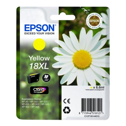 Epson Tintenpatrone gelb (C13T18144012 / 18XL) (hohe Kapazität)