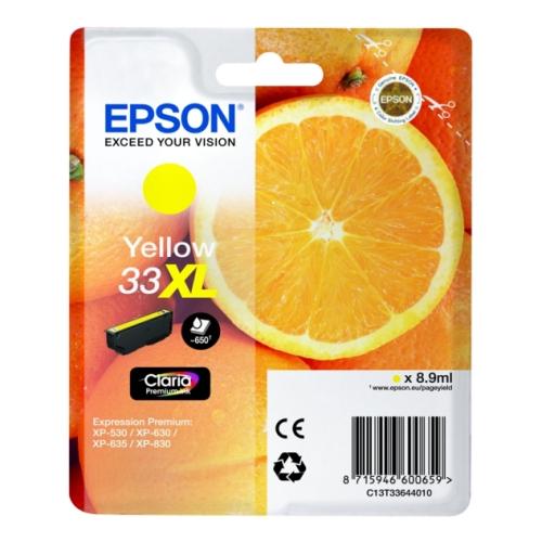 Epson Tintenpatrone gelb (C13T33644012 / 33XL) (hohe Kapazität)