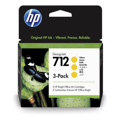 HP Tintenpatrone gelb (3ED79A / 712) (Multipack)