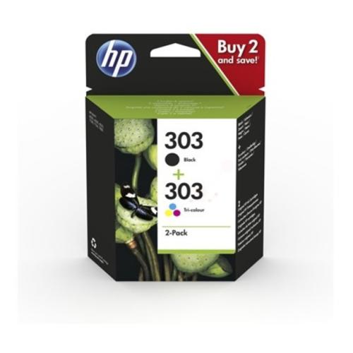 HP Tintenpatrone schwarz / Farbe (3YM92AE / 303) (Doppelpack, Multipack)