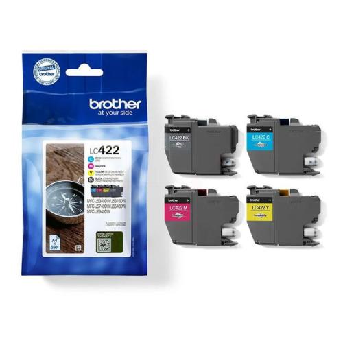 Brother Tintenpatrone schwarz / Cyan / magenta / gelb (LC422VAL) (Multipack)