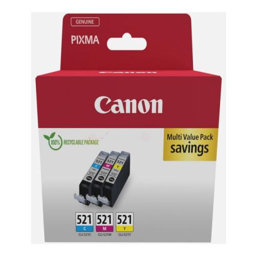 Canon Tintenpatrone Cyan / magenta / gelb (2934B015 / CLI521) (Multipack)