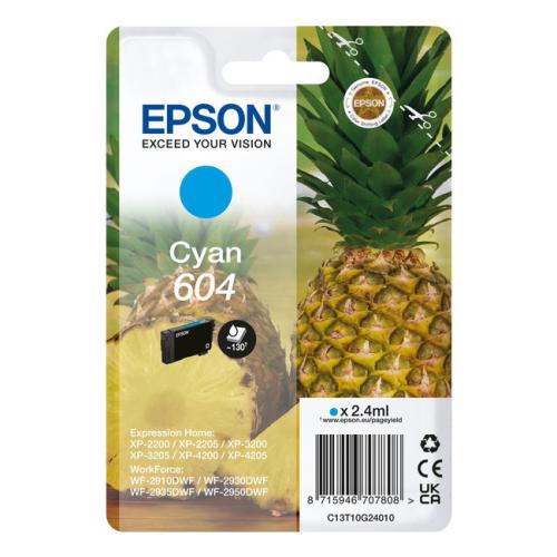 Epson Tintenpatrone Cyan (C13T10G24010 / 604)