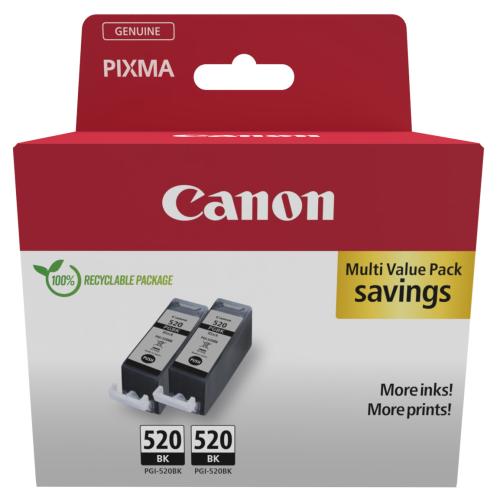 Canon Tintenpatrone schwarz (2932B019 / PGI520PGBK) (Doppelpack)